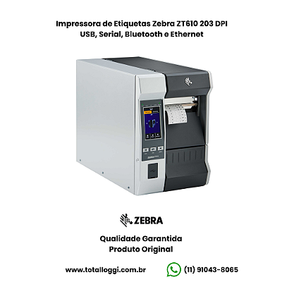Impressora de Etiquetas Zebra ZT610 203dpi