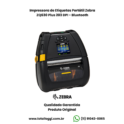 Impressora de Etiquetas Portátil Zebra ZQ630 – 203dpi – Bluetooth