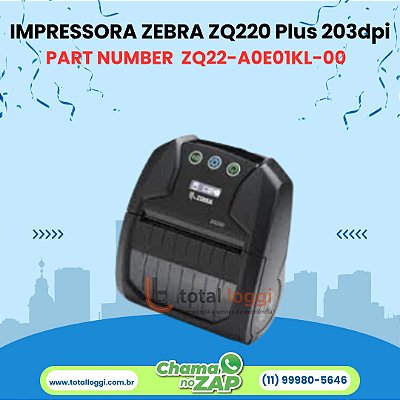 Impressora de Etiquetas Portátil Zebra ZQ220 203dpi Plus