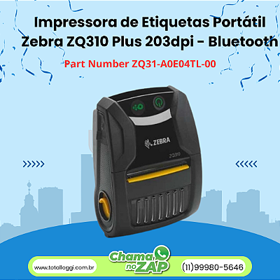 Impressora de Etiquetas Portátil Zebra ZQ310 203dpi – Bluetooth