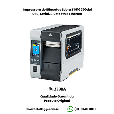 Impressora de Etiquetas Zebra ZT610 300dpi