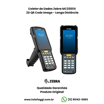 Coletor de Dados Zebra MC3300X Longa Distância - Pistola Gun