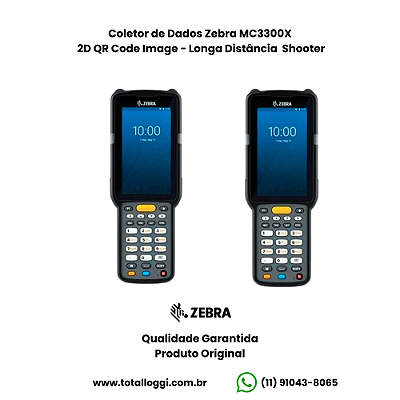 Coletor de Dados Zebra MC3300X Longa Distância - Shooter