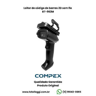 Leitor de código de barras 2D sem fio BT-962M