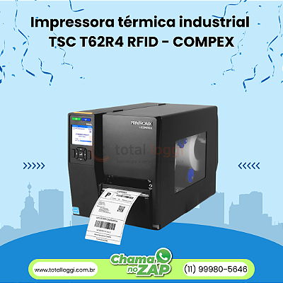 Impressora térmica industrial TSC T62R4 RFID
