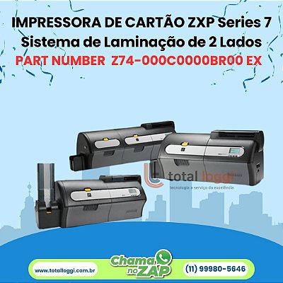 Impressora de Cartão Zebra ZXP Series 7 Frente e Verso com Laminação