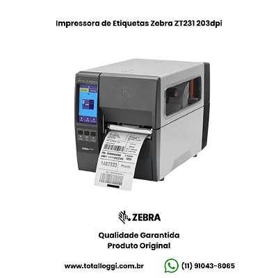 Impressora de Etiquetas Zebra ZT231 203dpi