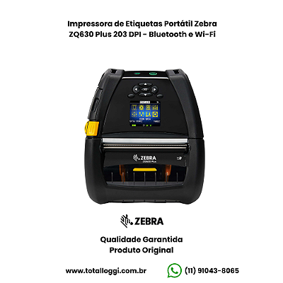 Zebra ZQ630 Plus 203dpi - Bluetooth e Wi-Fi
