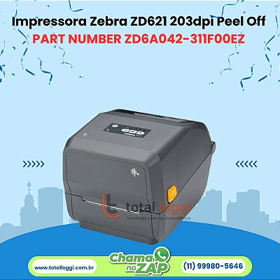 Impressora Zebra ZD621 203dpi com Peel Off – Ethernet