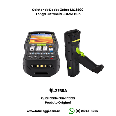 Coletor de Dados Zebra MC3400 Longa Distância MC3401-0G1M54SS-A6