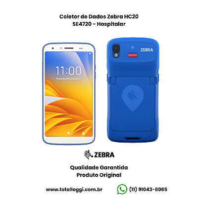 Coletor de Dados Zebra HC20 - SE4720 - Hospitalar
