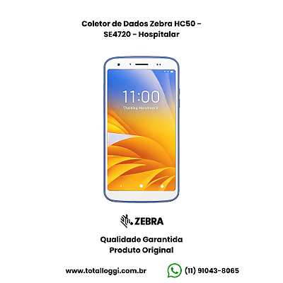 Coletor de Dados Zebra HC50 - SE4720 - Hospitalar