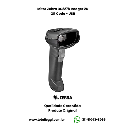 Leitor Sem Fio Zebra DS2278 Imager 2D QR Code - USB