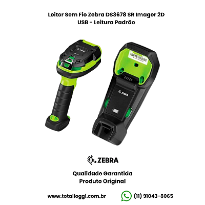 Leitor Sem Fio Zebra DS3678 SR - USB (Leitura Padrão)