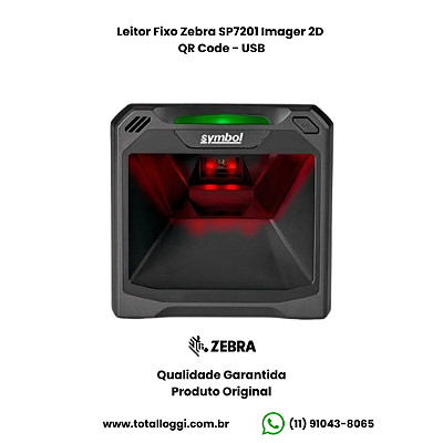 Leitor Fixo Zebra SP7201 Imager 2D QR Code - USB