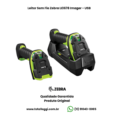 Leitor Sem Fio Zebra LI3678 Imager - USB