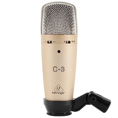 Microfone Condensador Behringer C-3 com Diafragma Duplo