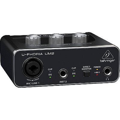 Interface de Áudio USB 2x2 com Pré-Amplificador XENYX - Behringer U-PHORIA UM2