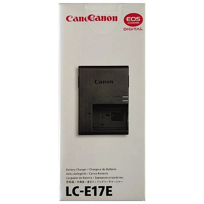 Carregador de Bateria Original Canon LC-E17E para T8i; T7i; T6i; T6s; SL3; SL2; 77D; RP; M6 MK II; M6; M5; M3; R10