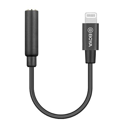 Cabo Adaptador Boya BY-K3 para iOS conversor de P2 para Lightning para iPhone até Versão 14