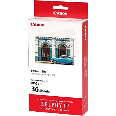 Conjunto de Papel e Tinta Colorida KP-36IP para Impressora Canon Selphy