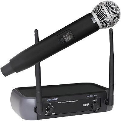 Microfone Bastão de Mão sem fio Multi-Frequências UHF - Lexsen LM-58u PLL