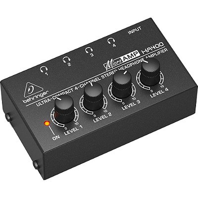 Amplificador de Fones de Ouvido com 4 canais MicroAMP - Behringer HA400