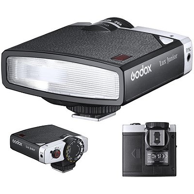 Flash Retrô Universal para Canon; Nikon; Lumix; Sony; Fujifilm - Godox Lux Junior
