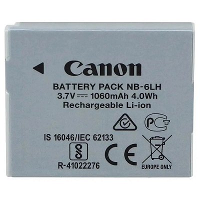 Bateria Original Canon NB-6LH para PowerShot SX510; SX520; SX530; SX600; SX610; SX700; SX710; S90; S95