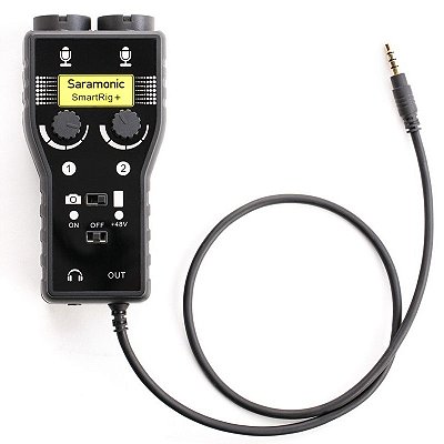 Interface de Áudio Saramonic SmartRig+ para DSLR, Celular iOS e Android