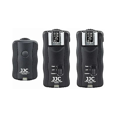 Rádio Flash JJC JF-U2 com Transmissor e 2 Receptores - Universal