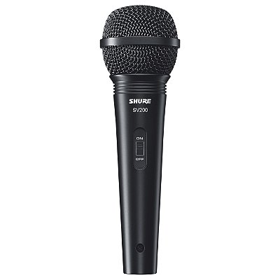 Microfone de mão Shure SV200 Dinâmico com cabo XLR