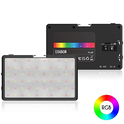 Mini Iluminador Led RGB Colbor PL8R Portátil de 8W com Bateria