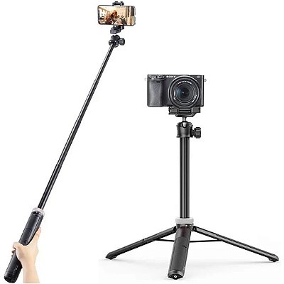 Mini Tripé 3 em 1 Greika WT-N08 para Celular e Câmera