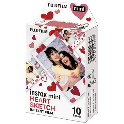 Filme Instax Mini Heart Sketch para 10 Fotos - Fujifilm