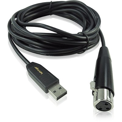 Cabo Interface MIC 2 USB Behringer - Conversor de XLR para USB