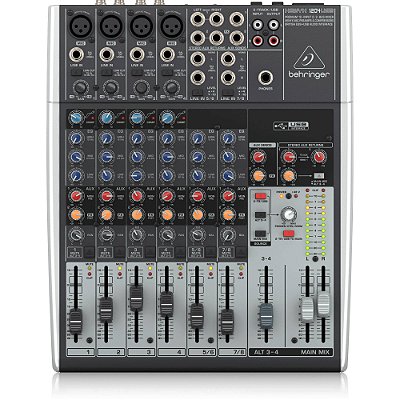 Mesa de Som Behringer Xenyx 1204USB com Interface USB, Pré-amplificadores e Compressores
