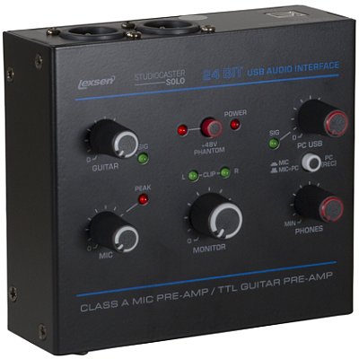 Interface de Áudio USB 24 Bits - Lexsen Studiocaster Solo