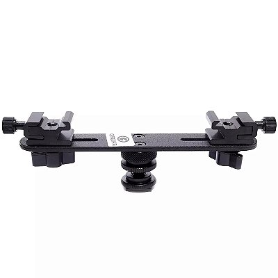 Suporte Duplo para Acessórios com Sapata Fria para Acessórios, LED, Flash e Microfone - Greika YA5008