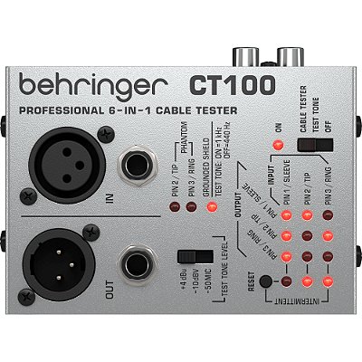 Testador de Cabos Profissional 6 em 1 - Behringer CT100
