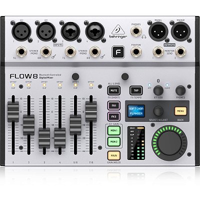 Mesa de Som Digital com Bluetooth - Behringer FLOW 8