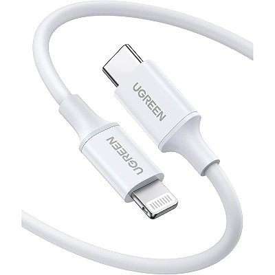 Cabo Ugreen Lightning para USB-C de 2 metros para iPhone até Versão 14 - US171 / 10493