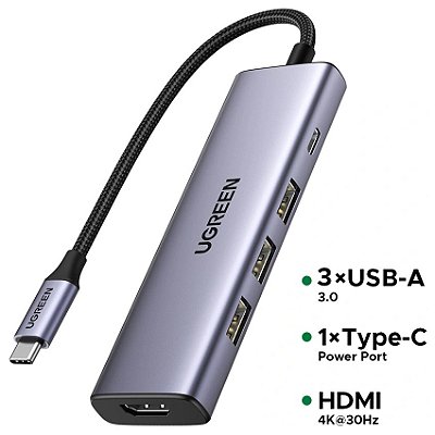 HUB Adaptador Multifuncional USB-C 5 em 1 - Ugreen CM511