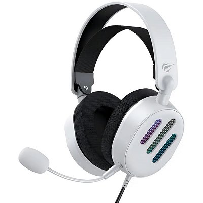 Headset Gamer RGB USB 7.1 com Drivers de 50mm - Havit Gamenote H2038U - Branco