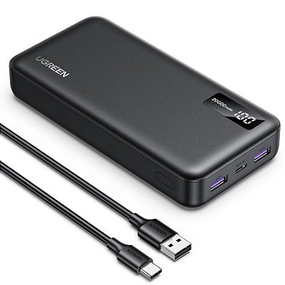 Power Bank com Power Delivery PD para Carregamento Rápido 22,5W 20.000mAh - Ugreen PB312 25683BR