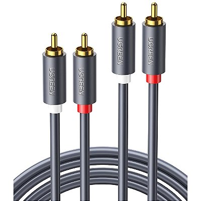 Cabo de Áudio Estéreo RCA Hi-Fi de 3 metros - Ugreen AV104 10519