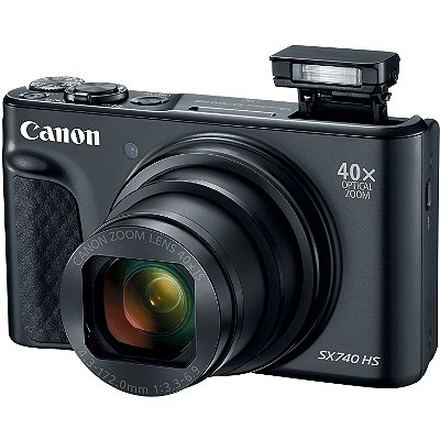 Câmera Digital Compacta com Super Zoom Óptico 4K 20.3MP - Canon PowerShot SX740 HS - Preta