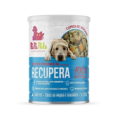 Comida Natural Papapets Recupera Lata 280gr Para Cães