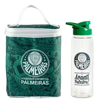 Kit Lancheira Térmica E Garrafa Água Time Palmeiras Futebol