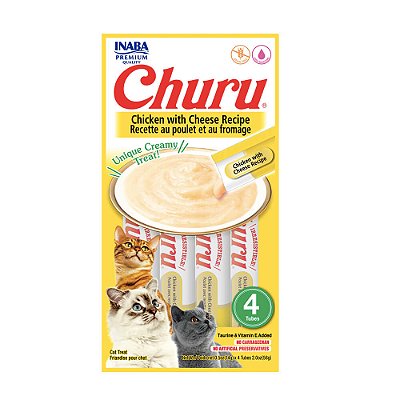 PETISCO CHURU FRANGO COM QUEIJO PARA GATOS 56g